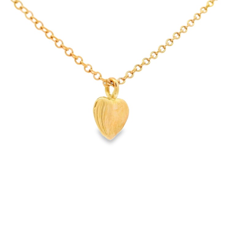 Collana Cuore Rolò misura 42 cm Oro Rosa 18 kt 2,40 gr