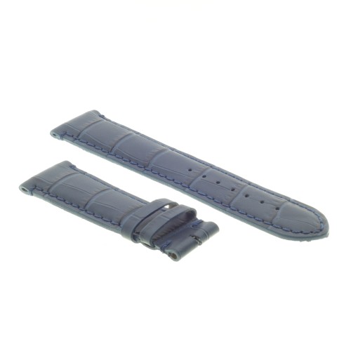 Cinturino Sartoriale Stampa Alligatore Blu Opaco 21/18 mm B4N