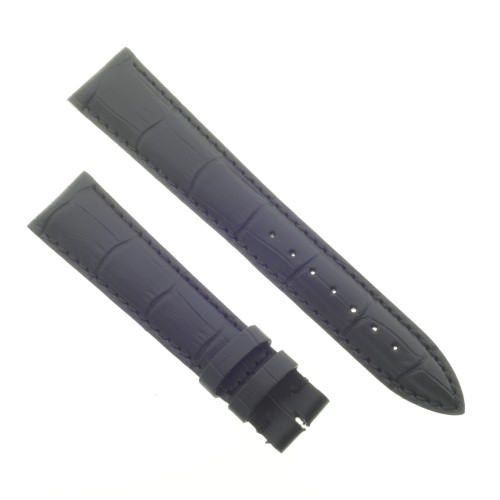 Cinturino Sartoriale Stampa Alligatore Nero Opaco 19/16 mm B30B.