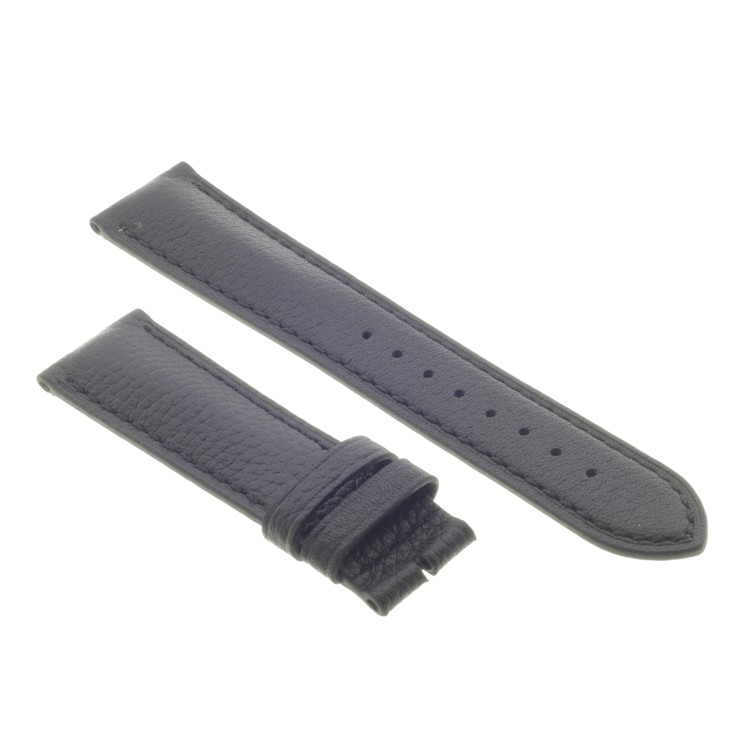 Cinturino Pelle Martellata Nero opaco 20/18 mm B50B classico.
