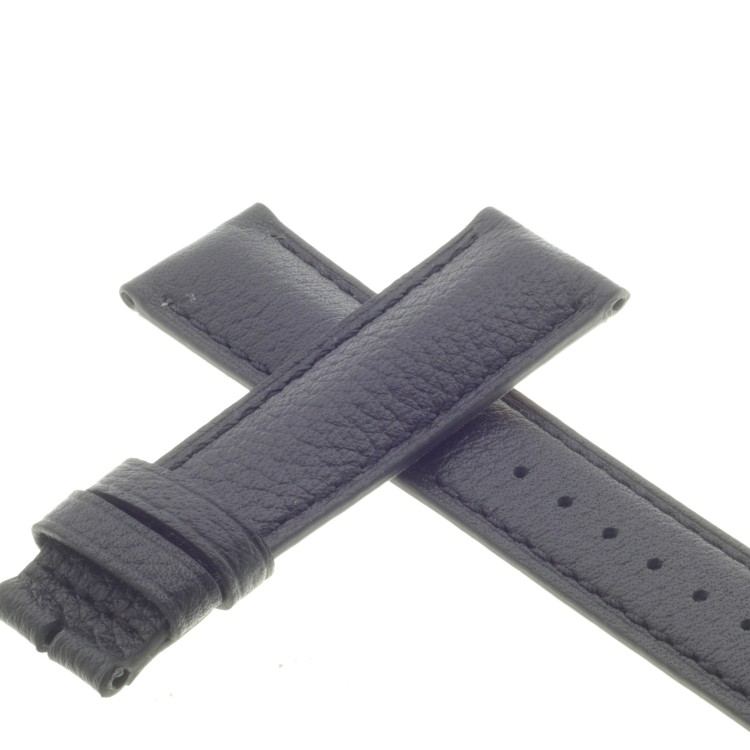 Cinturino Pelle Martellata Nero opaco 20/18 mm B50B classico.