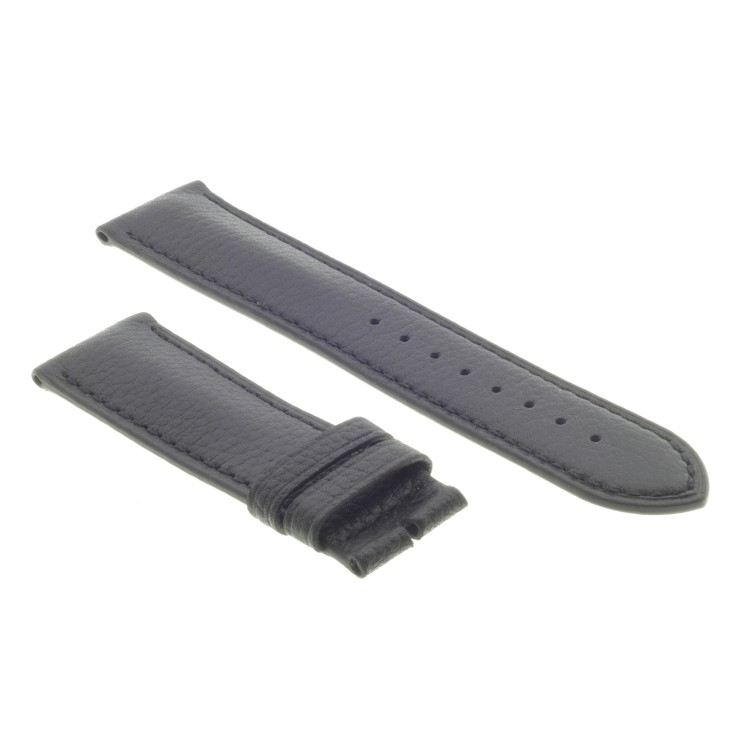 Cinturino Pelle Martellata Nero opaco 22/20 mm B50B classico.
