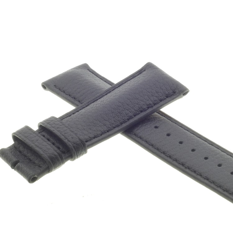 Cinturino Pelle Martellata Nero opaco 22/20 mm B50B classico.