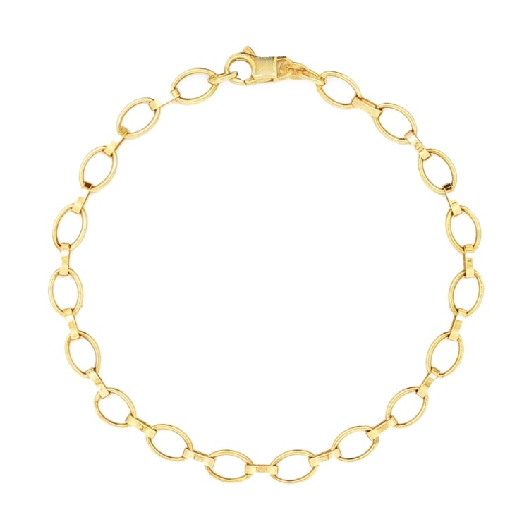 Bracciale per Charms 20 cm 5,7x3 mm Oro Giallo 750 18 kt 6,87 gr