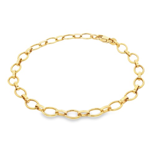 Bracciale per Charms 20 cm 5,7x3 mm Oro Giallo 750 18 kt 6,87 gr