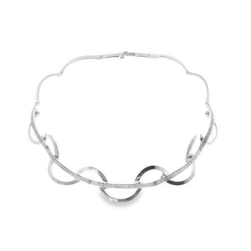 ALFIERI & St JOHN Collana Diamanti ct 1,70 H VVS Oro 18 kt  61,83 gr