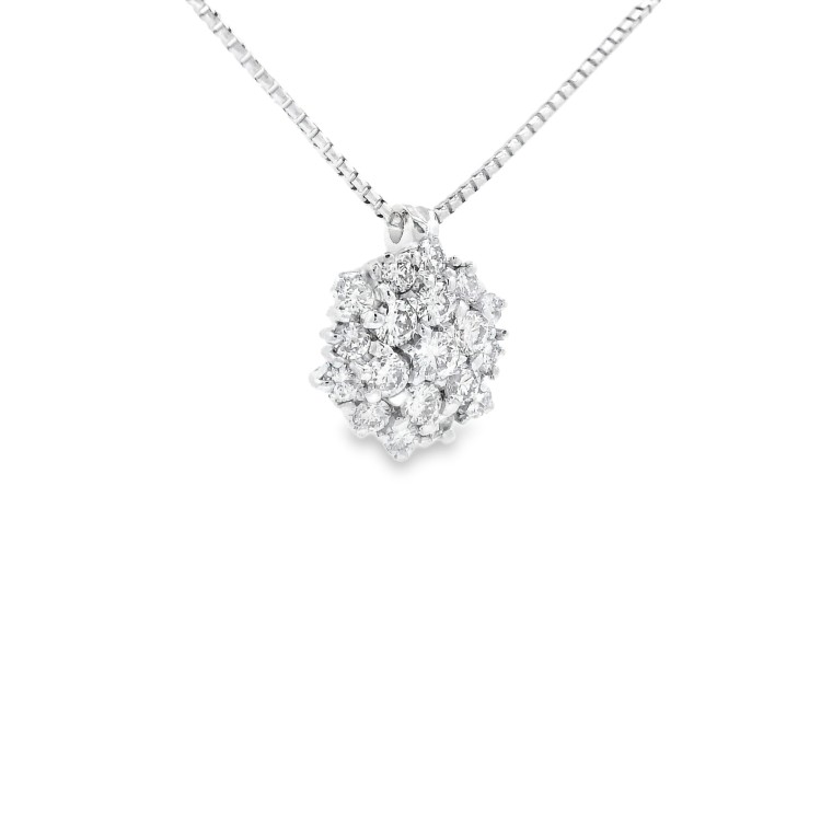 Collana Pendente Diamanti ct 0,36 Oro 18 kt