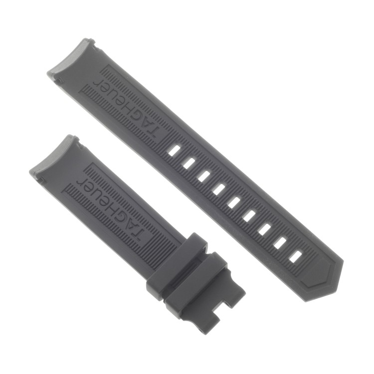Tag Heuer Cinturino Aquaracer FT8020 Caucciù  Nero 20/19 WAK2110 WAK2180