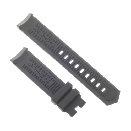 Tag Heuer Cinturino Aquaracer FT8020 Caucciù  Nero 20/19 WAK2110 WAK2180
