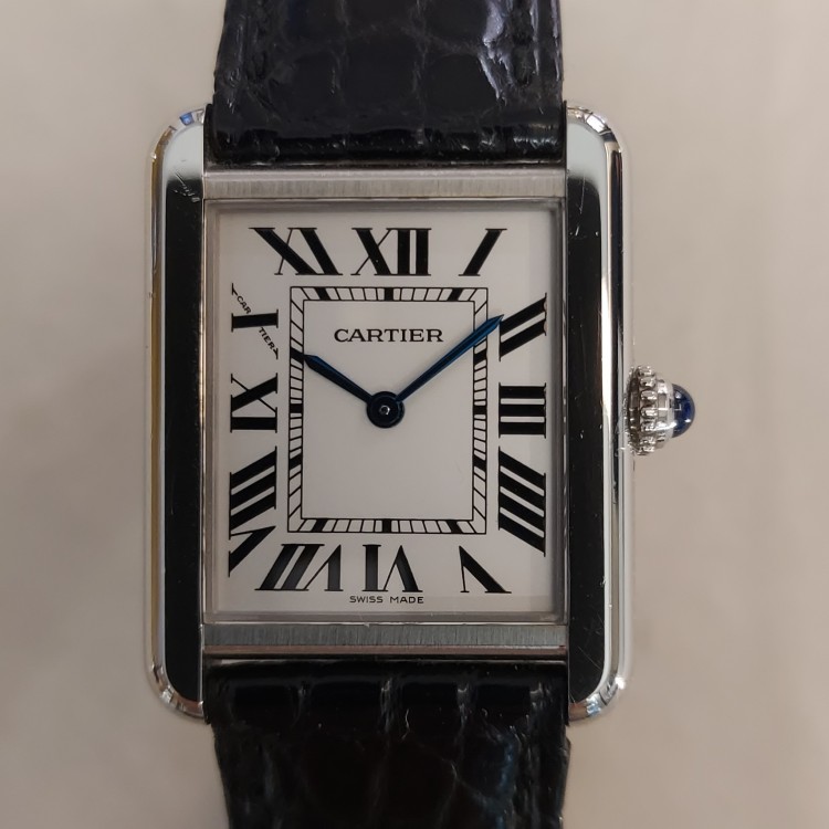 CARTIER Tank Solo ref 2716 Acciaio Quarzo misure 31 x 24,5 mm Pelle Deployante
