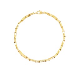 Bracciale Tubo-Tubi misura 21 cm x 3,5 mm Oro Giallo 18 kt 6,28 gr