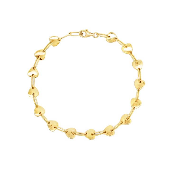 Bracciale Cuori Oro 18 kt