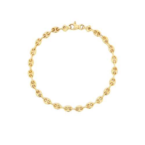 Bracciale Maglia Marina 20 cm Giallo 750 18 kt 7,2 gr