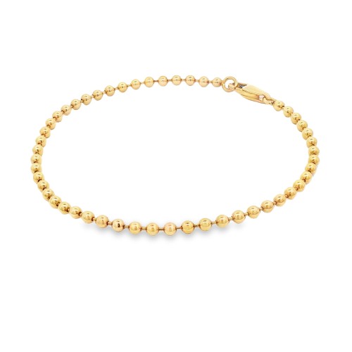 Bracciale Palline 3 mm misura 21,5 cm Oro Giallo 18 kt 8,3 gr
