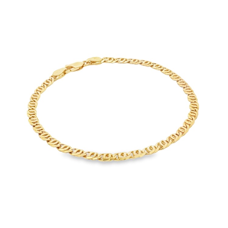 Bracciale Fantasia misure 19,5 cm x 3,8 x 1,1 mm Oro Giallo 18 kt 6,40 gr