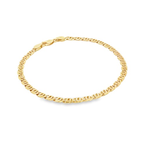 Bracciale Fantasia misure 19,5 cm x 3,8 x 1,1 mm Oro Giallo 18 kt 6,40 gr