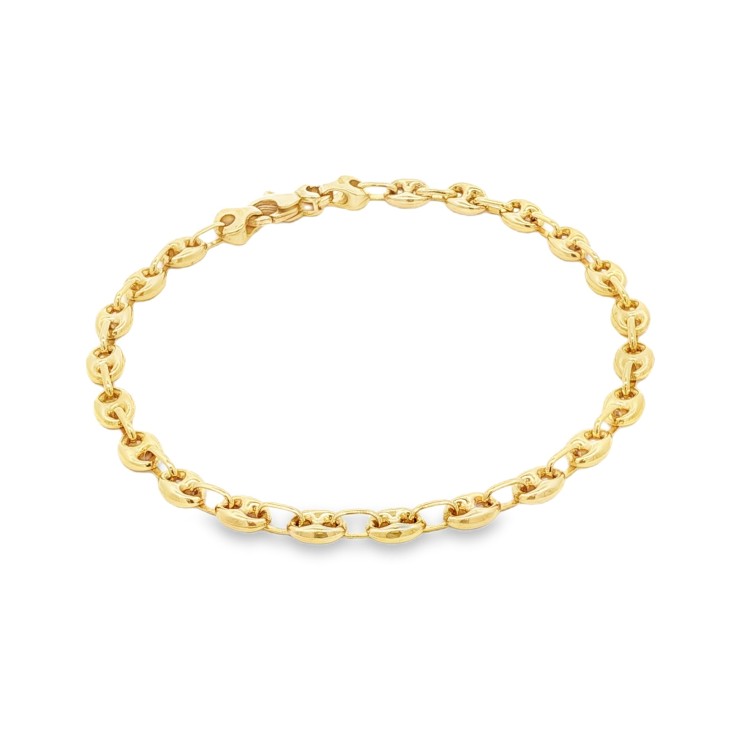 Bracciale Maglia Marina 20 cm Giallo 750 18 kt 7,2 gr