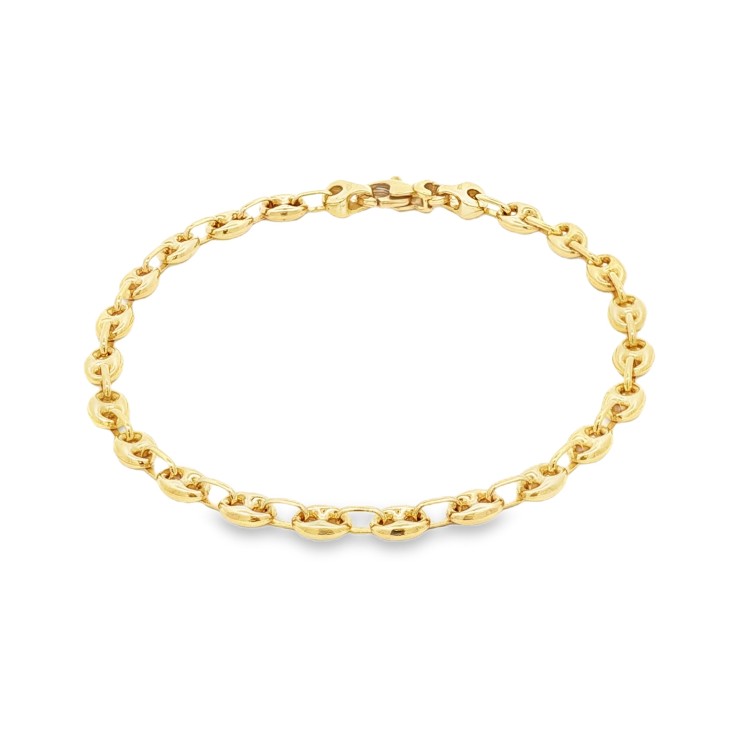 Bracciale Maglia Marina 20 cm Giallo 750 18 kt 7,2 gr