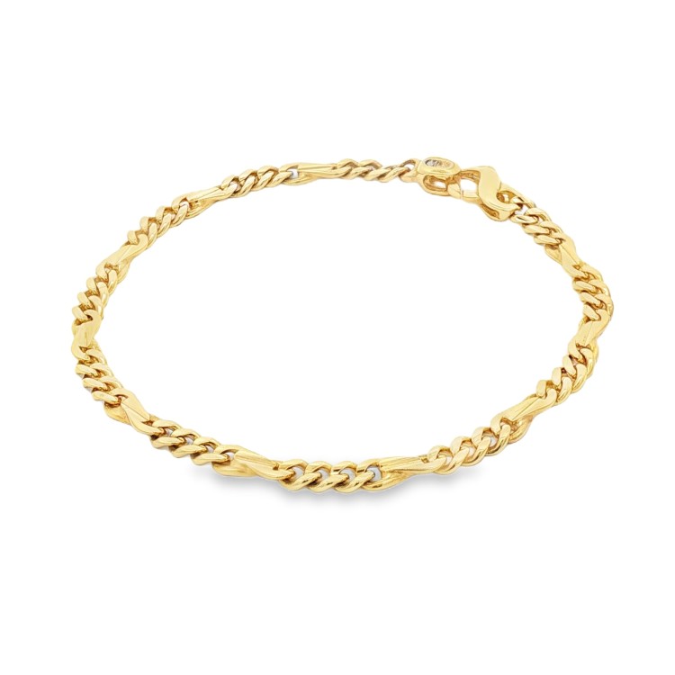 Bracciale Grumetta 3 + 1 misura 20,5  cm Oro 18 kt 13,2