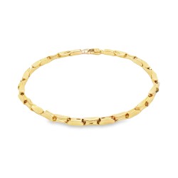 Bracciale Fantasia Tubo-Tubi misura 21 cm x 3,5 mm Oro Giallo 18 kt 6,28 gr 2