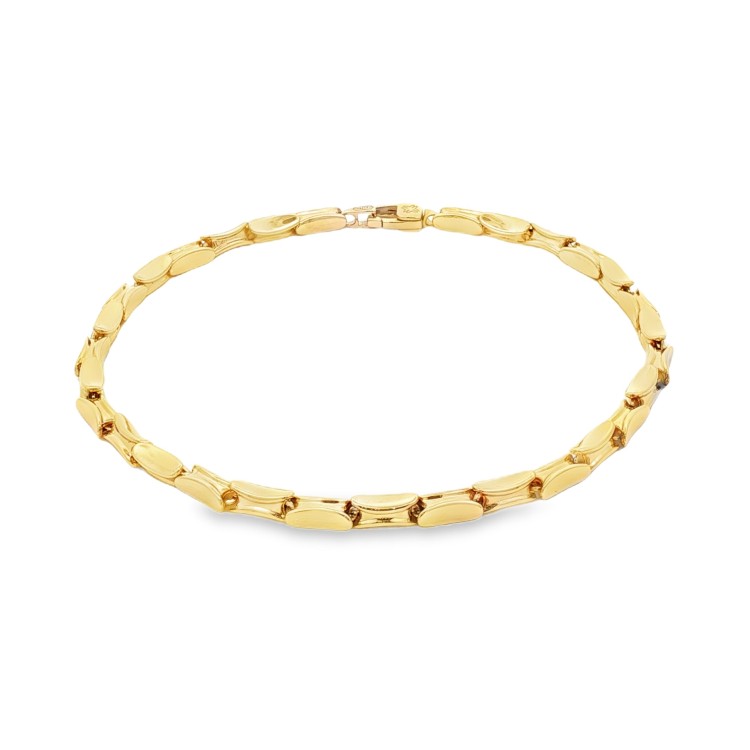Bracciale Tubo-Tubi misura 21 cm x 3,5 mm Oro Giallo 18 kt 6,28 gr