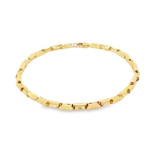 Bracciale Tubo-Tubi misura 21 cm x 3,5 mm Oro Giallo 18 kt 6,28 gr