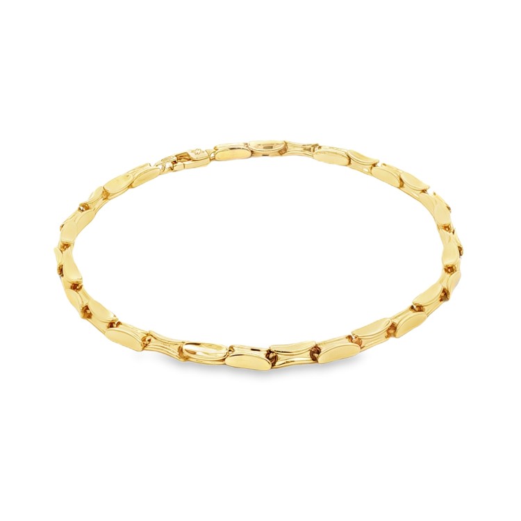 Bracciale Tubo-Tubi misura 21 cm x 3,5 mm Oro Giallo 18 kt 6,28 gr
