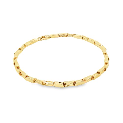 Bracciale Tubo-Tubi misura 21 cm x 3,5 mm Oro Giallo 18 kt 6,28 gr