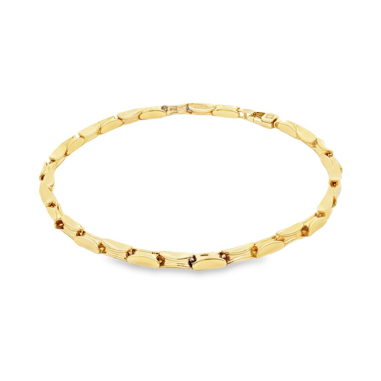 Bracciale Tubo-Tubi misura 21 cm x 3,5 mm Oro Giallo 18 kt 6,28 gr