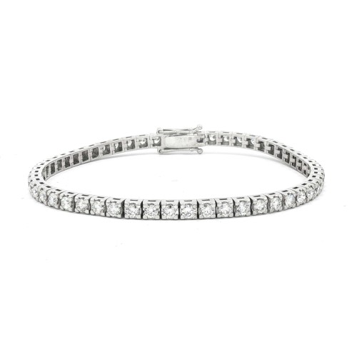 Bracciale Tennis Diamanti 4GQ 3,3 mm n° 54 pietre ct 3,61  EF VVS in Oro 18 kt 14,34 gr