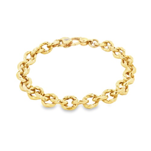 Bracciale Rolò Attorciliata misure 20,5 cm x 7,8 mm  in Oro Giallo 18 kt  11,80 gr