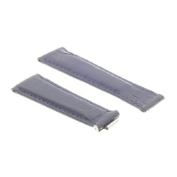 Cinturino Rolex Aftermarket Compatibile Alligatore Blu Scuro opaco 20/16 mm B42B 2