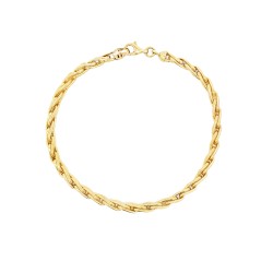 Bracciale Spiga misura 20,5 cm x 4 mm Oro Giallo 18 kt 7,94 gr