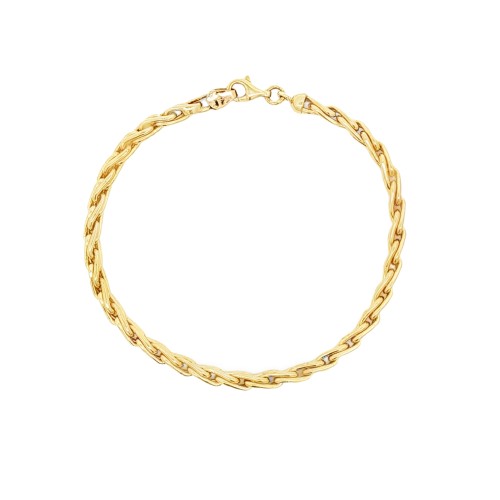 Bracciale Spiga misura 20,5 cm x 4 mm Oro Giallo 18 kt 7,94 gr