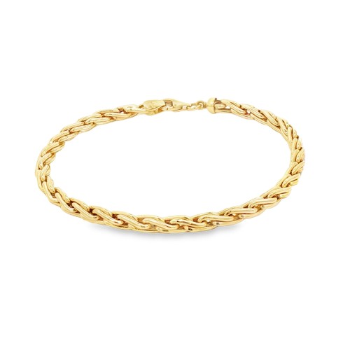 Bracciale Spiga misura 20,5 cm x 4 mm Oro Giallo 18 kt 7,94 gr