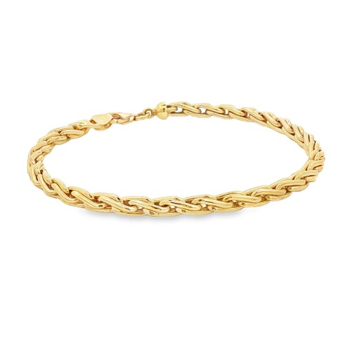 Bracciale Spiga misura 20,5 cm x 4 mm Oro Giallo 18 kt 7,94 gr