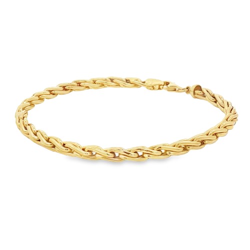 Bracciale Spiga misura 20,5 cm x 4 mm Oro Giallo 18 kt 7,94 gr