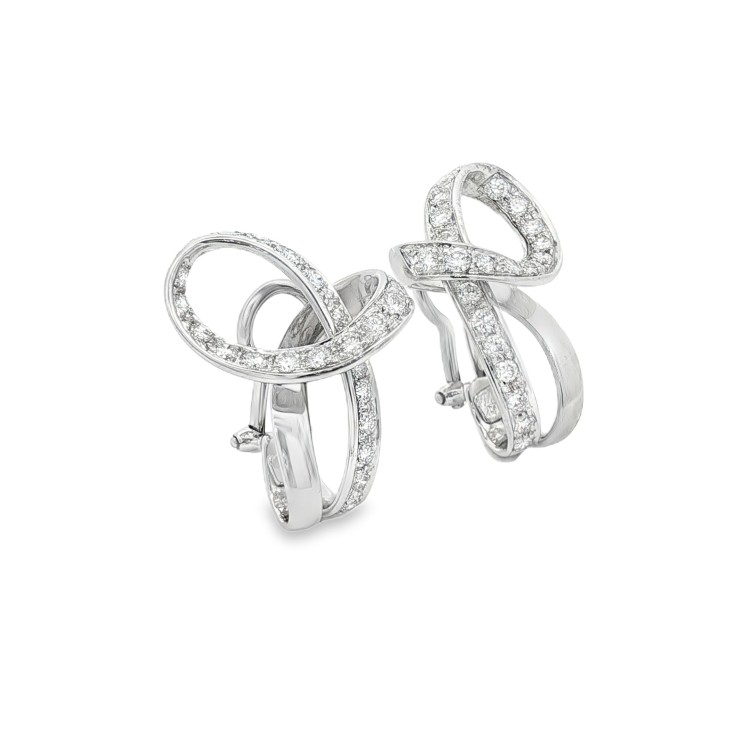 Orecchino diamanti  ct 1,66F VS2  in Oro 18kt 12,91 gr
