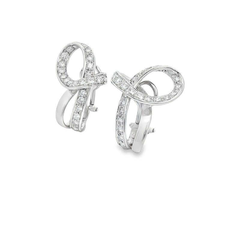 Orecchino diamanti  ct 1,66F VS2  in Oro 18kt 12,91 gr
