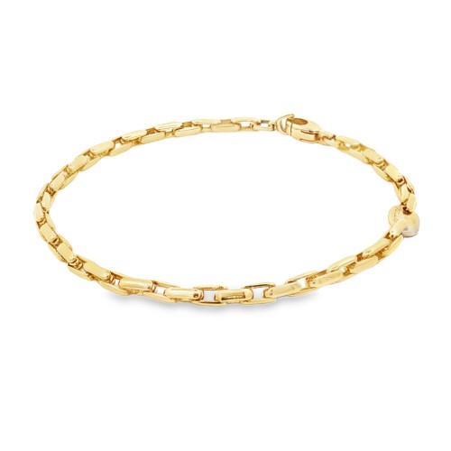 Bracciale Fantasia Cardano Rotondo misure 21,5 cm x 3,4 x 3,4 mm Oro Giallo 18 kt 10,46 gr