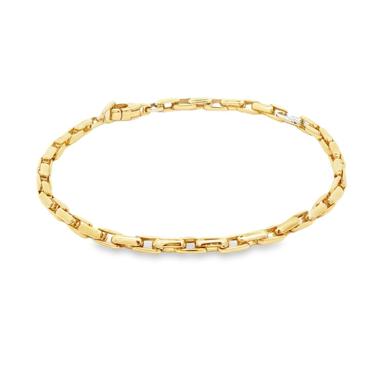 Bracciale Fantasia Cardano Rotondo misure 21,5 cm x 3,4 x 3,4 mm Oro Giallo 18 kt 10,46 gr