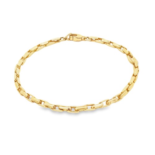 Bracciale Fantasia Cardano Rotondo misure 21,5 cm x 3,4 x 3,4 mm Oro Giallo 18 kt 10,46 gr