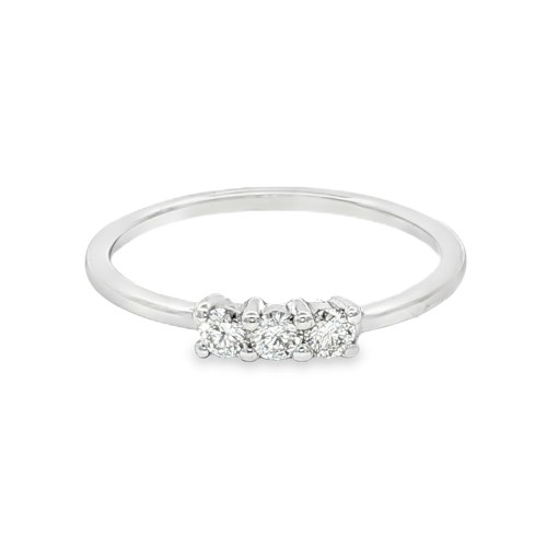 Anello TRILOGY C2B Diamante ct 0,18 F VS2 Oro Bianco 18 kt 1,43 gr