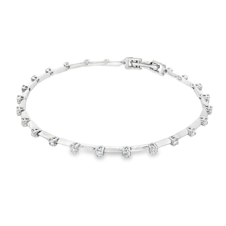 ALFIERI & St JOHN Bracciale n° 24 Diamanti ct 0,84 Oro 18 kt 6,97 gr
