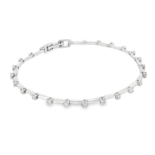 ALFIERI & St JOHN Bracciale n° 24 Diamanti ct 0,84 Oro 18 kt 6,97 gr