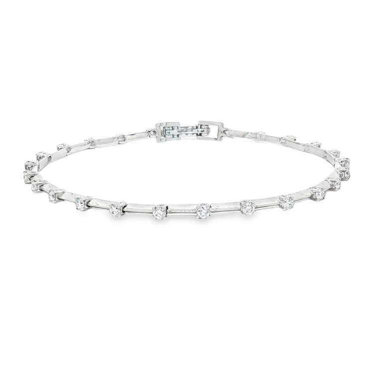 ALFIERI & St JOHN Bracciale n° 24 Diamanti ct 0,84 Oro 18 kt 6,97 gr