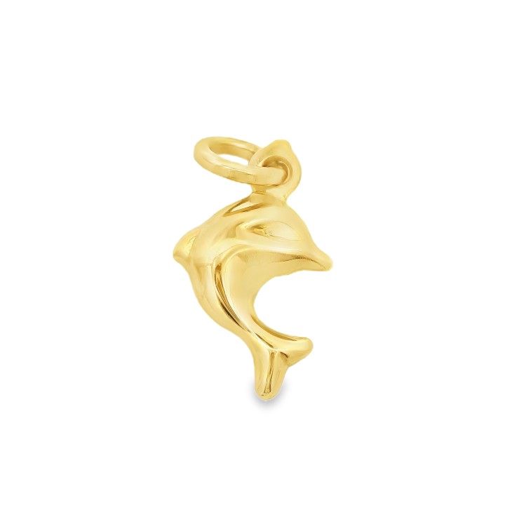 Pendente Delfino misure 7,5 x 9 mm Oro Giallo 18 kt lucido double face 0,78 gr