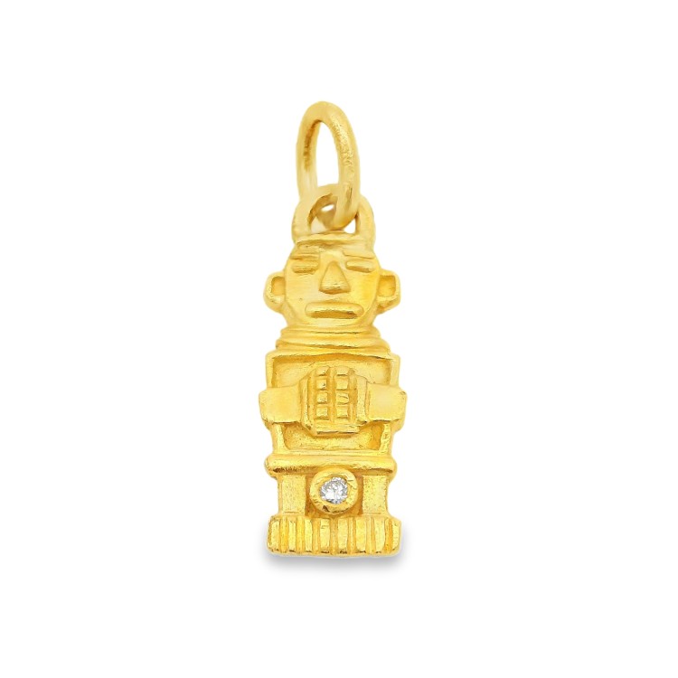 Pendente Precolombiano il Guardiano Oro 18 kt