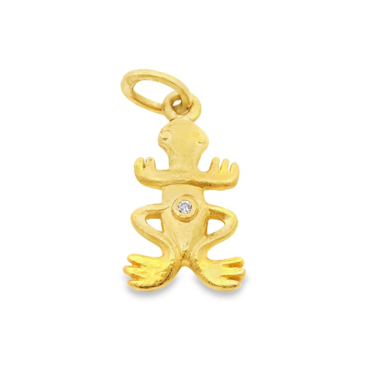 Pendente Precolombiano la Rana Oro 18 kt