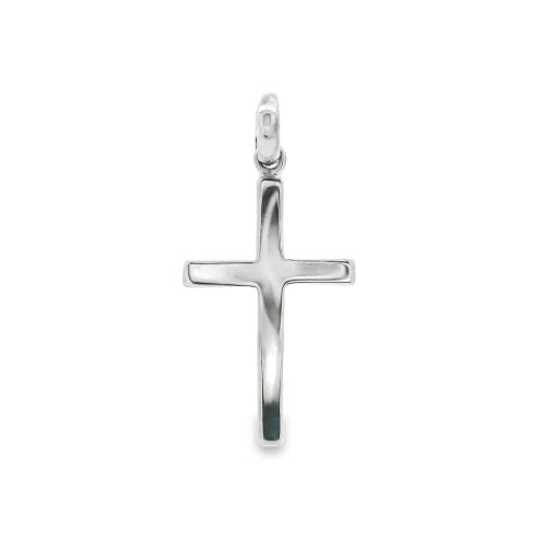 Croce Oro Bianco misure 18 x 12 x 1,6 mm 18 kt 1,68 gr